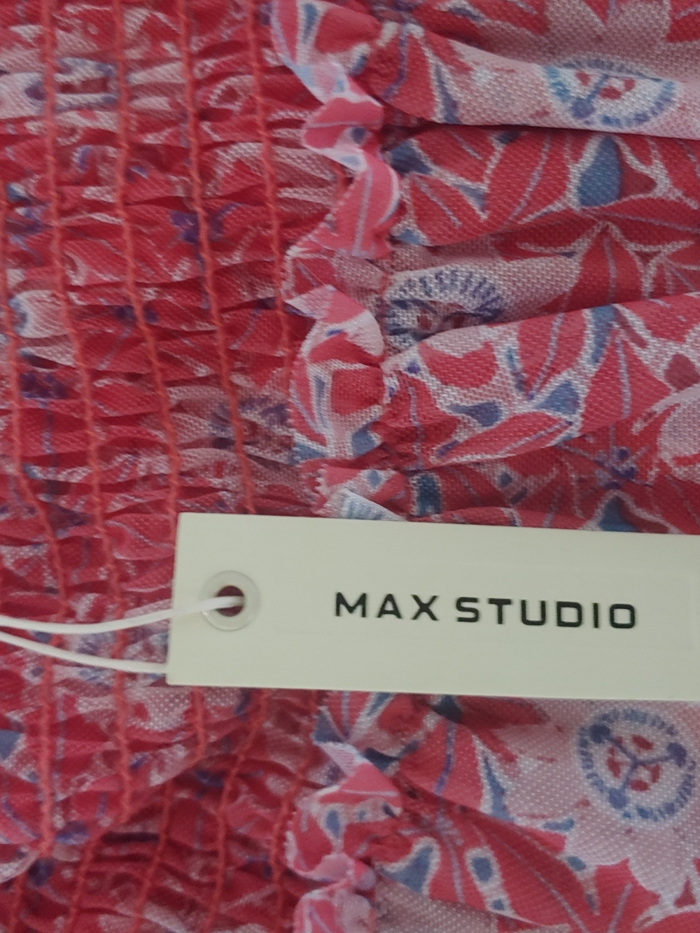 Max Studio Pink Floral Smocked Mini Skirt - Picture 3 of 4